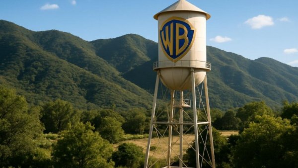 Paramount erhöht Gebot für Warner Bros, Warner Bros water tower on clear day