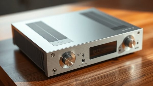 Sleek silver Nagra Compact Player on wooden surface with precision design.