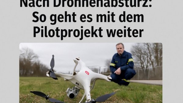 Nach Drohnenabsturz: So geht es mit dem Pilotprojekt weiter