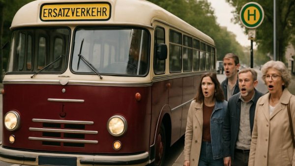 „Museumsreif“: Neue Ersatzverkehr-Flotte schockiert Fahrgäste