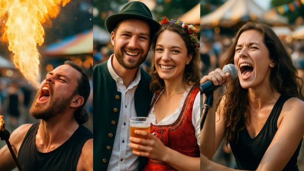 Vibrant festival scene at Veranstaltungen in Stormarn with diverse performances.