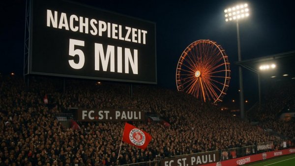 Frühlingsdom Ferris Wheel and FC St. Pauli intense match scene.