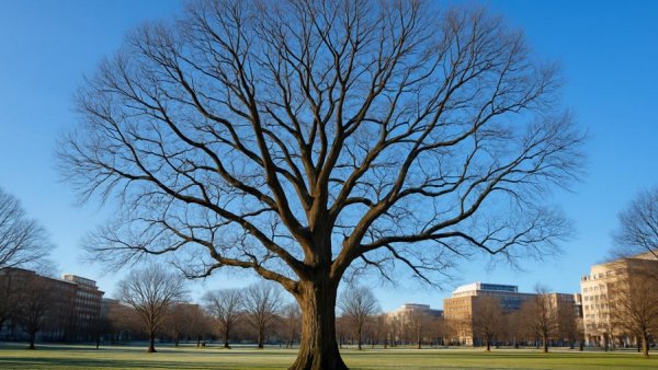 Majestic tree in city park exemplifying Bäume in Städten.