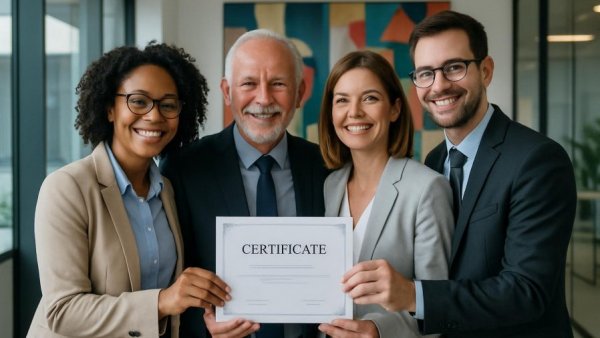 Business team initiative Unternehmen mit Haltung meeting in modern office.