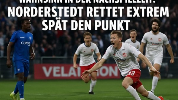 Wahnsinn in der Nachspielzeit: Norderstedt rettet extrem spät den Punkt