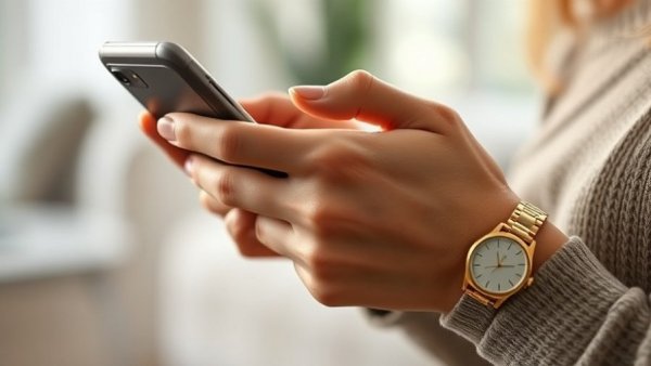 Woman checking smartphone, related to digitale Gewalt Frauenhäuser.