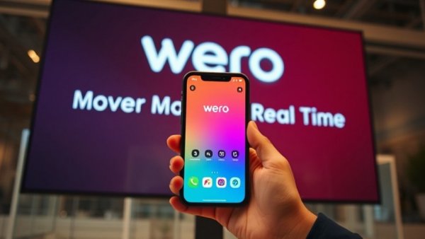 Smartphone showcasing Wero Zahlungsmethode app for real-time money transfers.