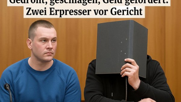 Gedroht, geschlagen, Geld gefordert: Zwei Erpresser vor Gericht