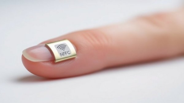 Embedded NFC chip on fingernail for contactless payment