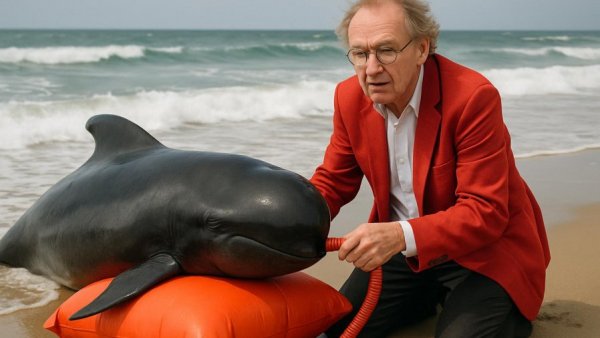 Mediamarkt-Gründer Walter Gunz will gestrandeten Wal mit Luftkissen retten