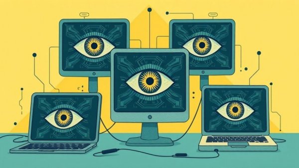 Abstract illustration of devices highlighting push notifications privacy risks.