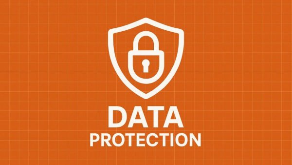 Minimalistic logo with bold text for Datenschutz für Unternehmen.