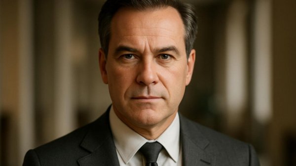 Confident middle-aged man, Bürgermeisterwahl Reinbek candidate.