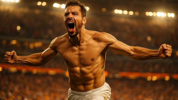 VfB Stuttgart player celebrating in DFB Pokal Finale.
