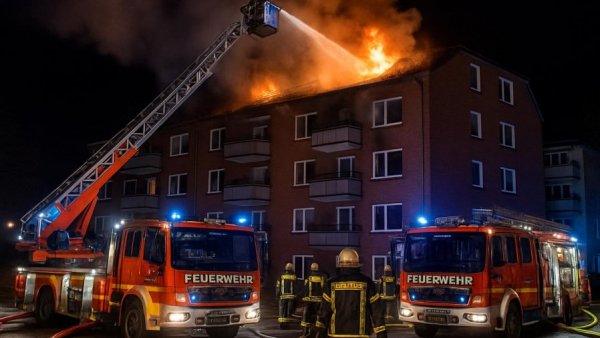 Wohnungsbrand in Reinbek – Feuerwehr im Großeinsatz