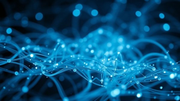 Abstract digital art depicting the internet's decline, Das Internet stirbt.