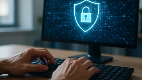 Grundschutz++ Methodik: digital security on computer screen.