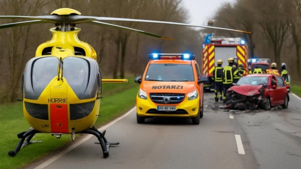 Schwerer Unfall in Stormarn: Notarzt dank Hubschrauber schnell vor Ort
