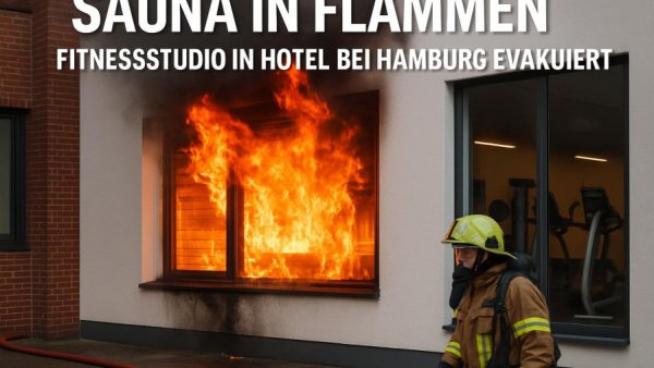 Sauna in Flammen – Fitnessstudio in Hotel bei Hamburg evakuiert