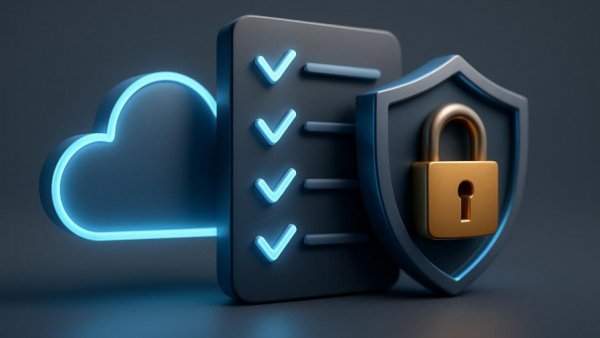 C5 Cloud-Compliance icon with checklist and padlock shield.