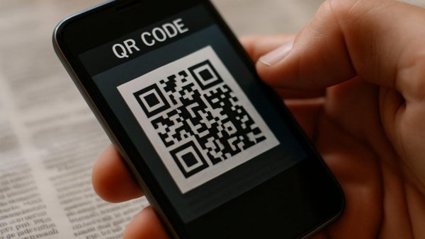 Scanning QR code with smartphone for Quishing Sicherheit QR-Codes