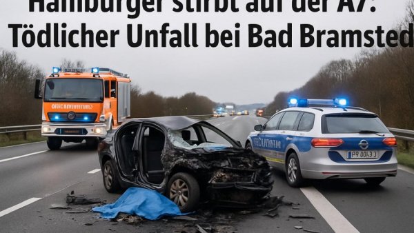 Hamburger stirbt auf der A7: Tödlicher Unfall bei Bad Bramstedt