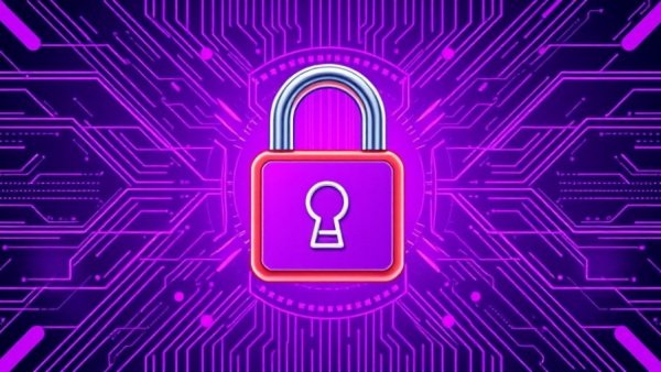 Futuristic digital lock symbolizing Online Sicherheit Schutz