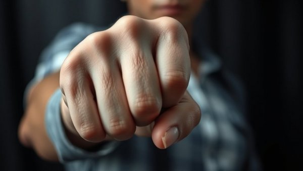 Close-up of a fist ready to punch, Verhaltensscanner Schulen concept