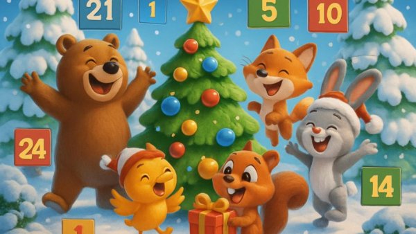 Kleiner Maulwurf Magnet-Adventskalender with festive animal scenes.