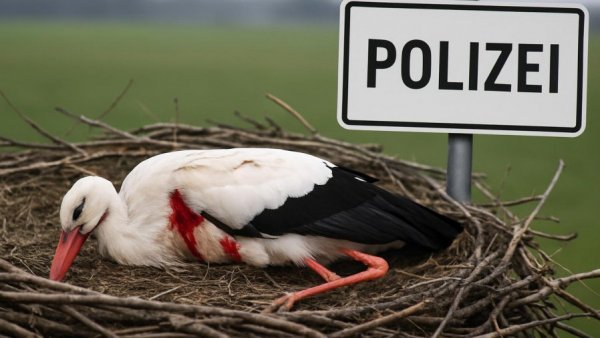 Storch im Nest erschossen – Polizei ermittelt gegen 61-Jährigen