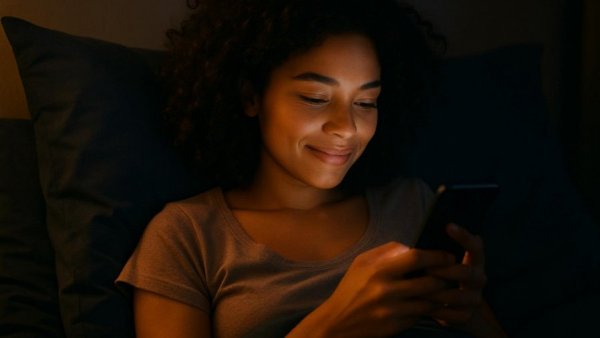 Microsoft Edge Passwörter im Klartext: Woman relaxing while browsing her phone.