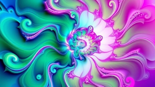 Intricate fractal pattern in vibrant colors, schwarz-rote Regierung Bilanz 2026.