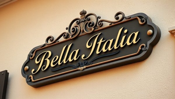 KI-generiertes Logo für elegant Bellas Italia Restaurant