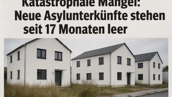 Katastrophale Mängel: Neue Asylunterkünfte stehen seit 17 Monaten leer
