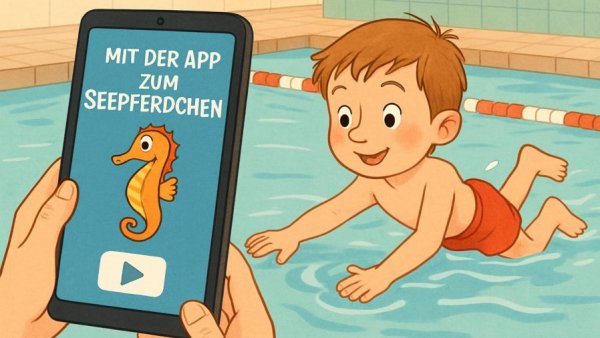 Mit der App zum Seepferdchen – lernen Kinder so schwimmen?