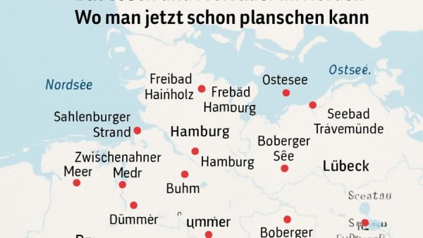 Badeseen und Freibäder im Norden: Wo man jetzt schon planschen kann