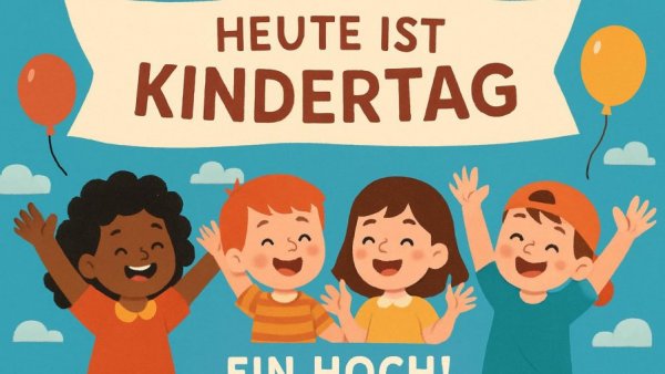 Heute ist Kindertag. Ein Hoch