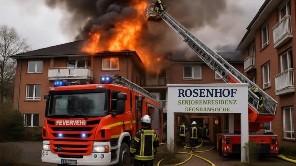 Feuer im Rosenhof: Seniorenresidenz in Großhansdorf geräumt
