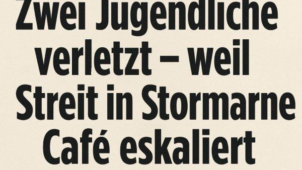 Zwei Jugendliche verletzt – weil Streit in Stormarner Café eskaliert