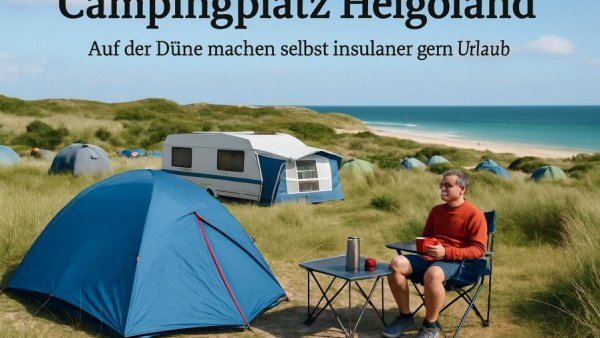 Campingplatz Helgoland: Auf der Düne machen selbst Insulaner gern Urlaub