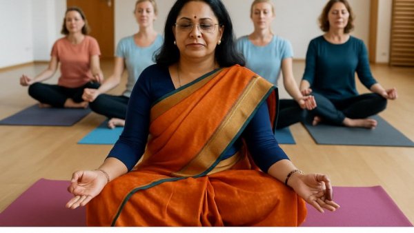 Indische Generalkonsulin auf Yoga-Tour in Ahrensburg