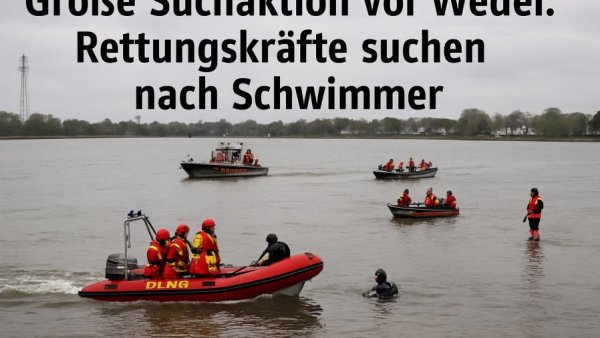 Große Suchaktion vor Wedel: Rettungskräfte suchen nach Schwimmer