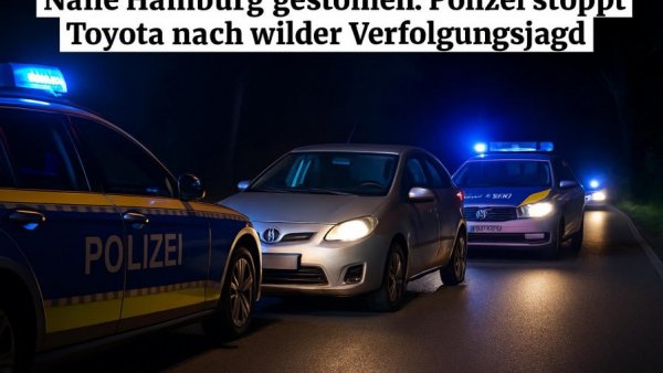 Nahe Hamburg gestohlen: Polizei stoppt Toyota nach wilder Verfolgungsjagd