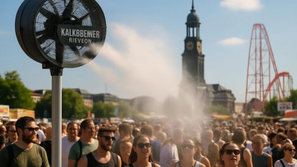 Wassernebel für Kalkbrenner-Fans auf Heiligengeistfeld – bei Hitzerekord in Hamburg