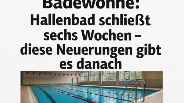 Badewonne: Hallenbad schließt sechs Wochen – diese Neuerungen gibt es danach
