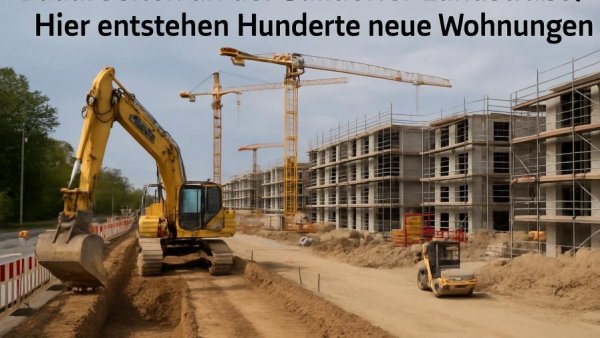 Bauarbeiten an der Sülldorfer Landstraße: Hier entstehen Hunderte neue Wohnungen