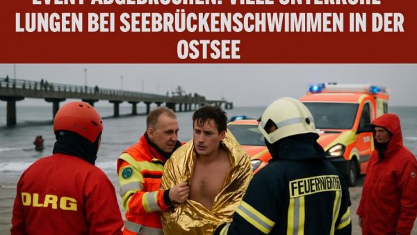 Event abgebrochen: Viele Unterkühlungen bei Seebrückenschwimmen in der Ostsee