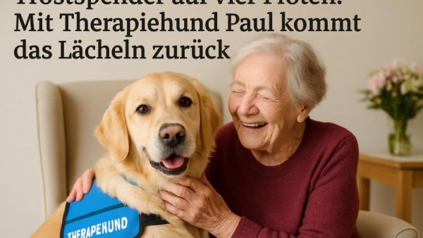 Trostspender auf vier Pfoten: Mit Therapiehund Paul kommt das Lächeln zurück