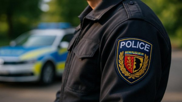 Polizeimeldungen Lübeck Stormarn police jacket with emblem and car