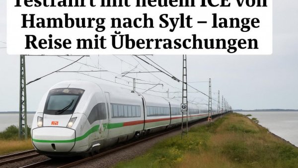Testfahrt mit neuem ICE von Hamburg nach Sylt – lange Reise mit Überraschungen
